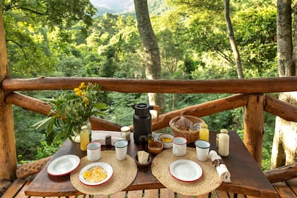 El completo desayuno de La Fe, con una vista inmejorable.