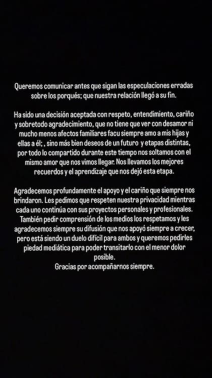 El comunicado compartido por Luck Ra y La Joaqui