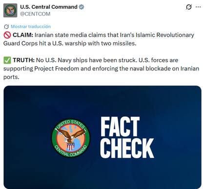 El comunicado de Centcom