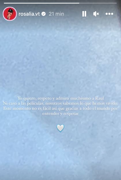 El comunicado de Rosalía
