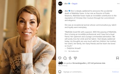 El comunicado de Dior sobre la muerte de Favier