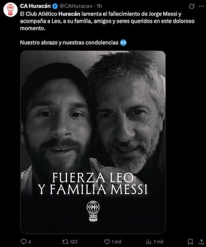 El comunicado de Huracán tras conocerse la noticia