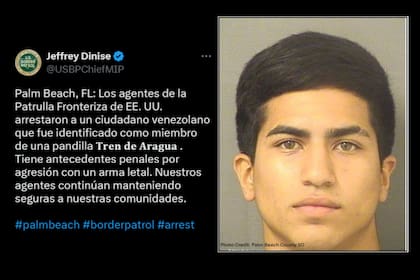 El comunicado de Jeffrey Dinise sobre la detención del presunto miembro del Tren de Aragua