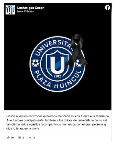 El comunicado de la institución