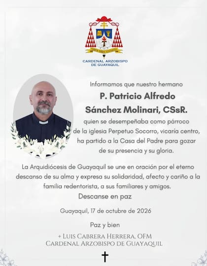 El comunicado de la Arquidiócesis de Guayaquil
