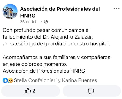 El comunicado de la Asociación de Profesionales del Hospital Gutiérrez