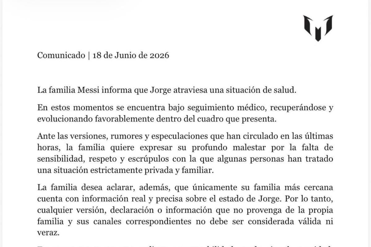 El comunicado de la familia Messi
