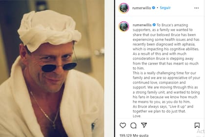 El comunicado de la familia de Bruce Willis para informar sobre el primer diagnóstico de afasia