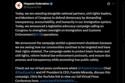 El comunicado de la Federación Hispanana pidiendo una "rendición de cuentas" para el presidente Donald Trump