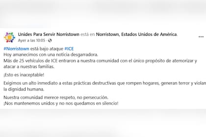 El comunicado de la organización en defensa de la comunidad migrante en Pensilvania