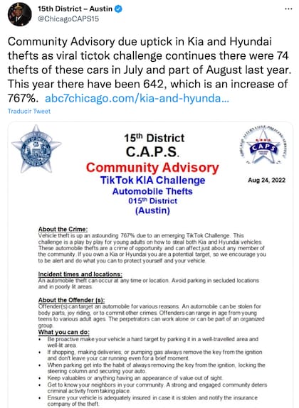 El comunicado de la Policía de Chicago