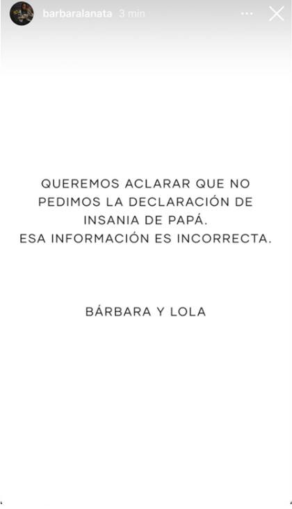 El comunicado de las hijas de Lanata