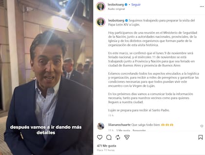 El comunicado de Leonardo Boto, intendente de Luján