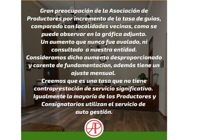 El comunicado de los productores que se mostraron preocupados por el aumento