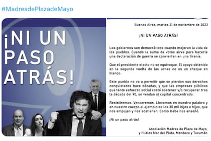 El comunicado de Madres de Plaza de Mayo