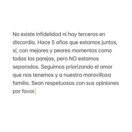 El comunicado de Roberto García Moritán hablando de su separación con Pampita