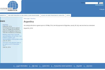El comunicado del Club de París por el pago de la primera cuota de la deuda argentina en 2020