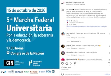 El comunicado del Consejo Interuniversitario Nacional (CIN)
