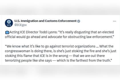 El comunicado del ICE sobre las declaraciones de Jayapal