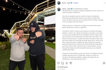 El comunicado del representante de El Komanche