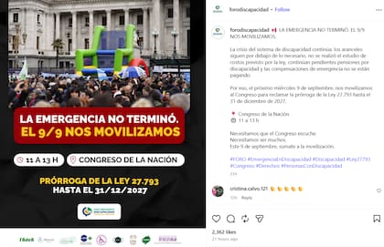 El comunicado oficial del Foro Permanente de Discapacidad