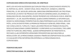 La defensa de Federico Beligoy a Nicolás Lamolina tras el escándalo en All Boys vs. Godoy Cruz