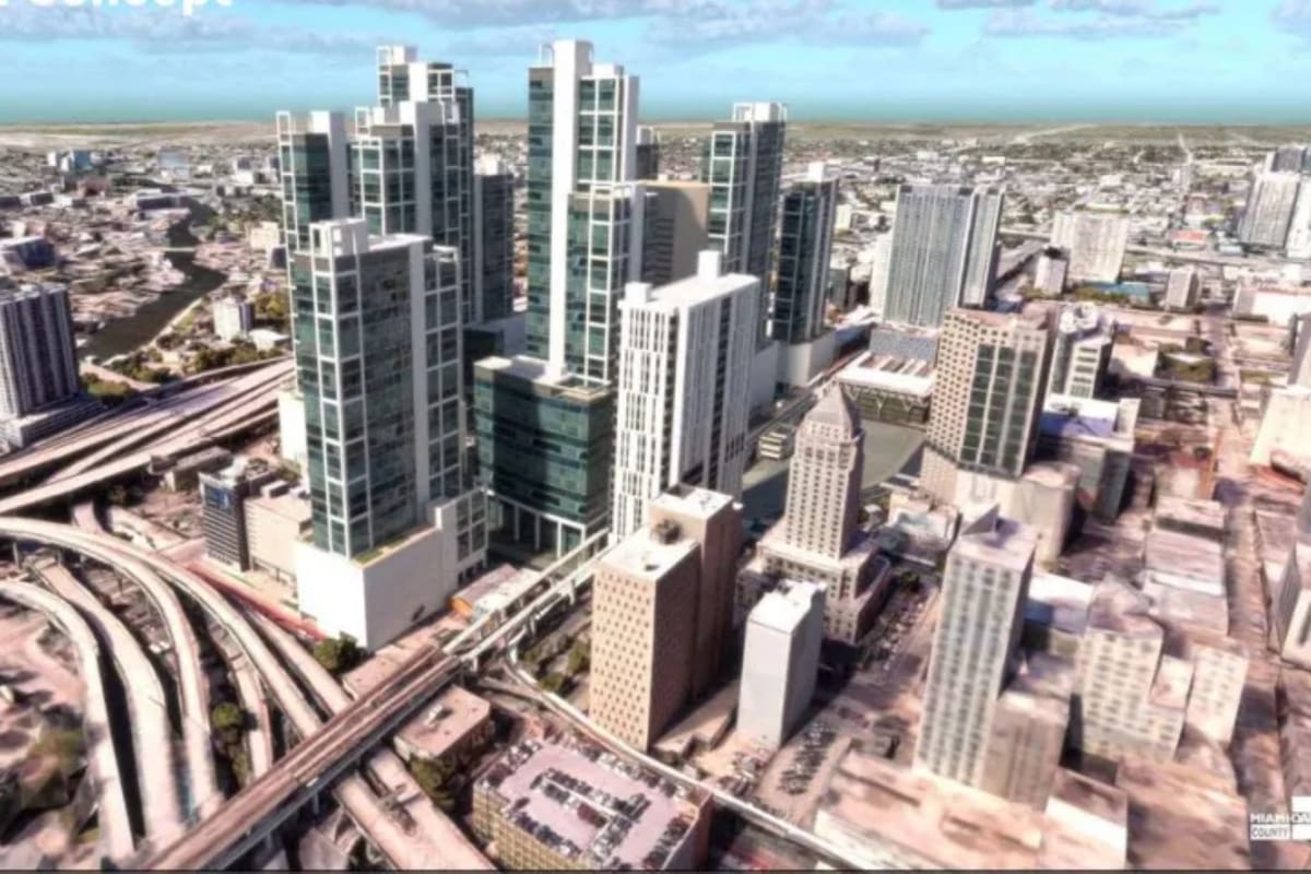 El concepto del desarrollo del plan de urbanización en Miami