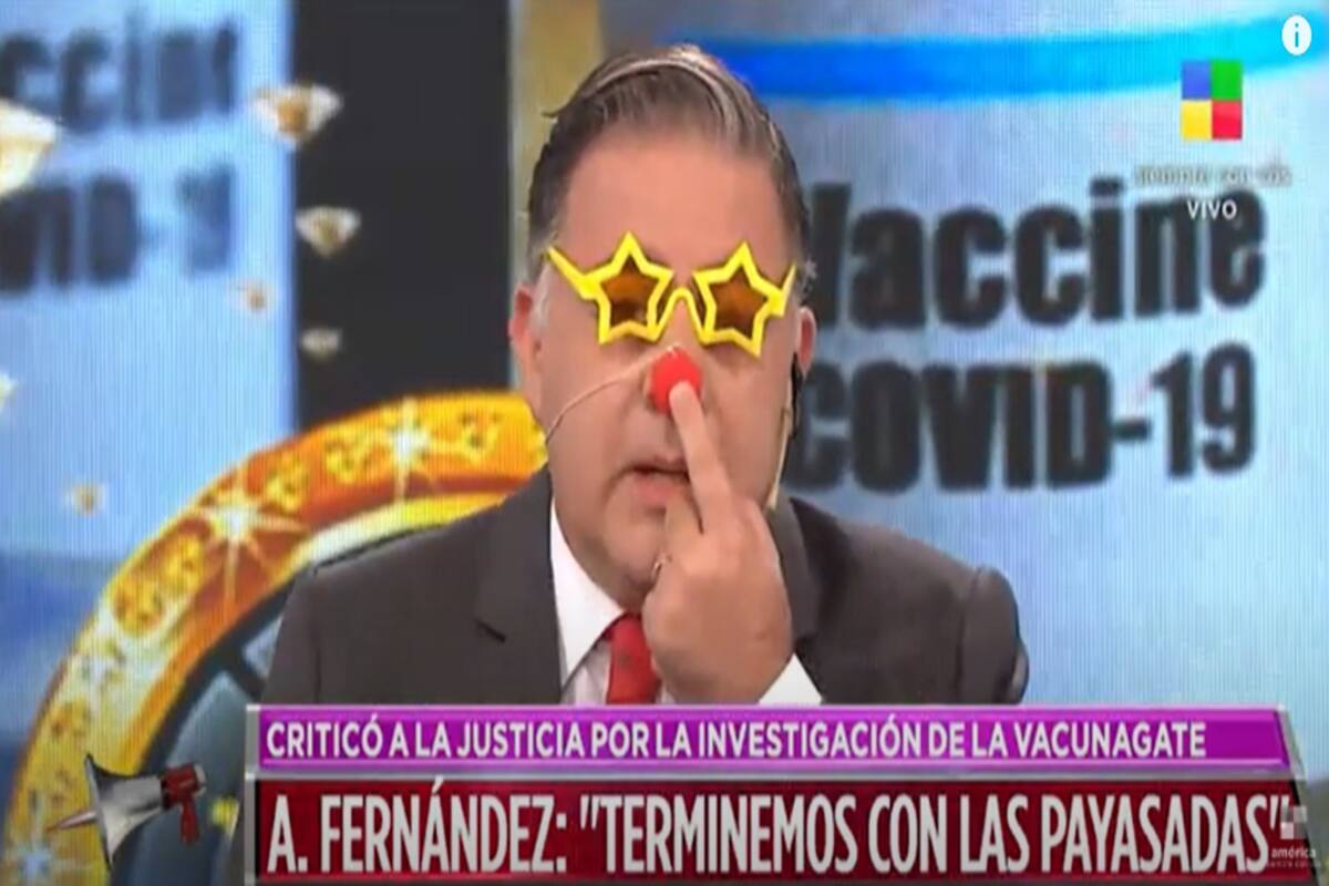 El conductor aseguró que "si el tema es una payasada, él se viste de payaso". Fuente: América