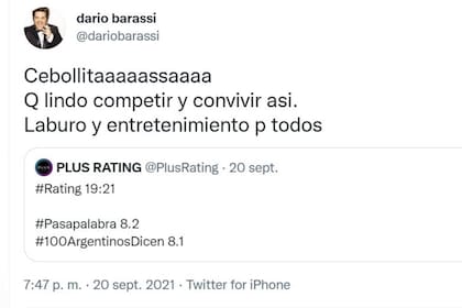 El conductor de 100 argentinos dicen se tomó con humor su derrota en la competencia del rating contra el ciclo de Iván de Pineda, Pasapalabra