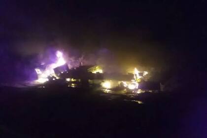 El conductor de un camión que llevaba aceite murió tras un incendio total_ Simbolar / Córdoba