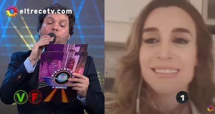 El conductor y la humorista jugaron un verdadero o falso. Fuente: El trece.
