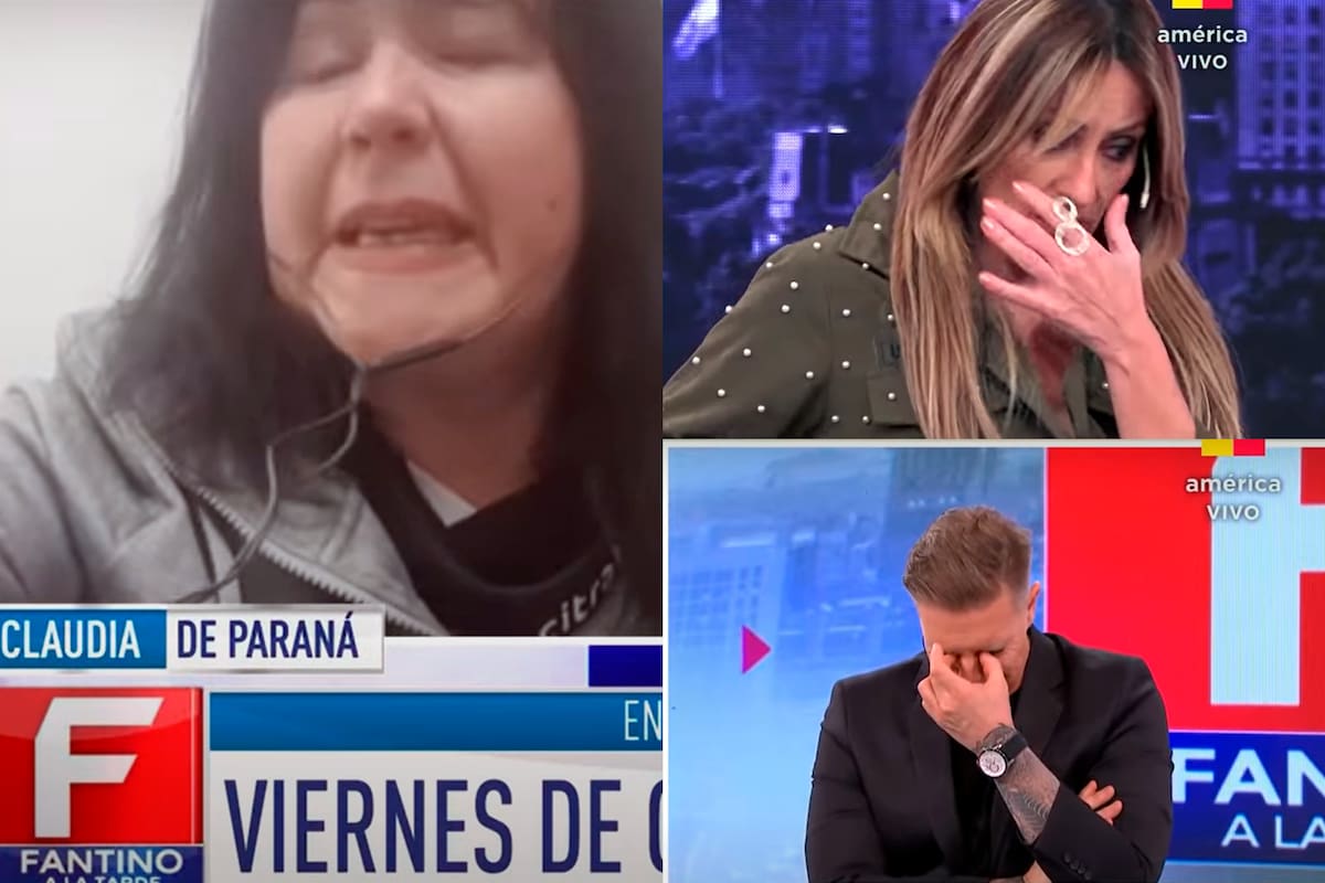 El conductor y la panelista de "Fantino a la tarde" no pudieron conterner las lágrimas tras el relato de una vecina de Paraná