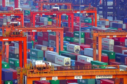 El congestionado puerto de Yantian en China