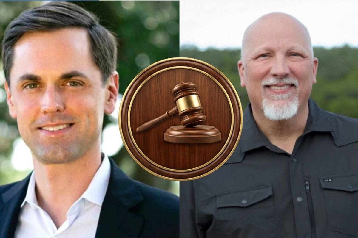 El congresista Chip Roy (derecha) y el senador Mayes Middleton (izquierda) se enfrentan en la primaria republicana para la fiscalía general de Texas