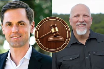 El congresista Chip Roy (derecha) y el senador Mayes Middleton (izquierda) se enfrentan en la primaria republicana para la fiscalía general de Texas
