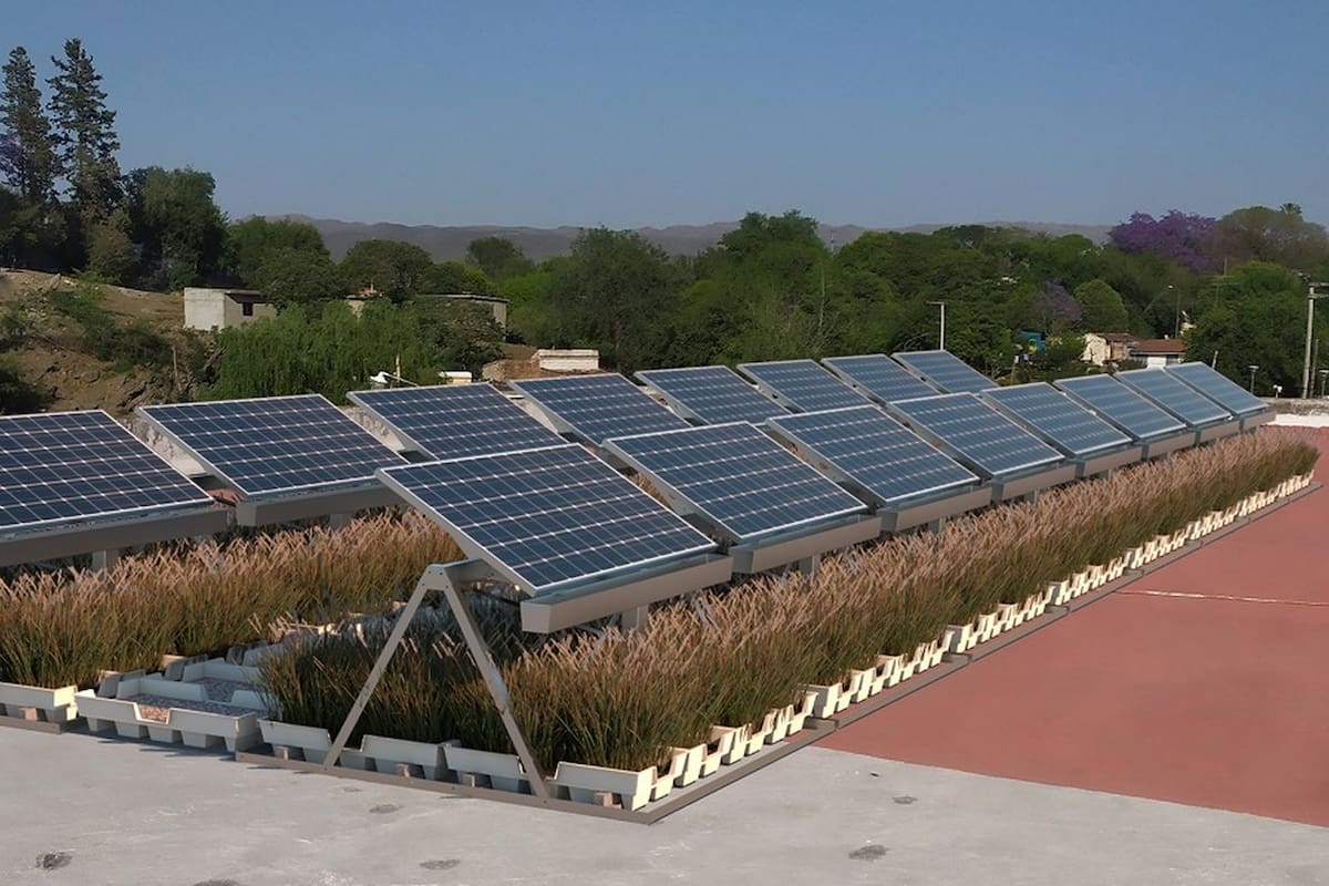El Conicet y la Universidad Catóilca de Córdoba patentaron un sistema modular para crear techos biosolares, que combinan paneles solares y plantas nativas con un sistema de montaje sencillo y bajo mantenimiento