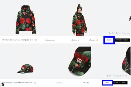 El conjunto elegido por la artista es de la firma Dolce Gabbana (Captura Web Dolce Gabbana)