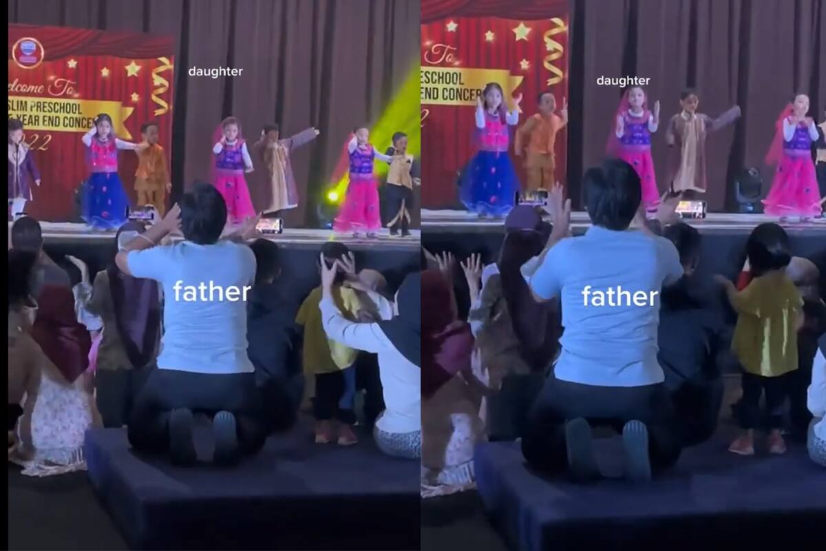 El conmovedor gesto de un padre con su hija al olvidarse la coreografía