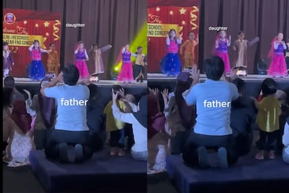 El conmovedor gesto de un padre con su hija al olvidarse la coreografía