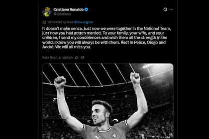 El conmovedor mensaje de Cristiano Ronaldo tras conocer la noticia