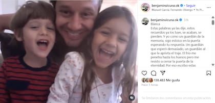 El conmovedor posteo de Vicuña para homenajear a Blanca