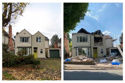 El constructor decidió "vengarse" por no recibir el pago acordado y le demolió parte de la casa