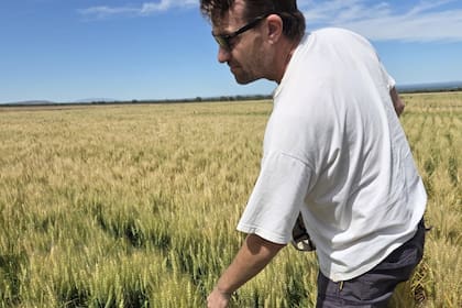 El consultor Martín Ibarra en el lote del superrinde