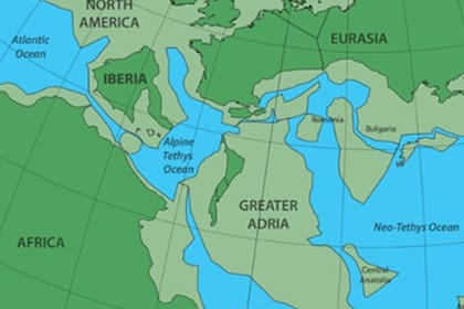 El continente de Gran Adria chocó contra el sur de Europa hace entre 100 y 120 millones de años