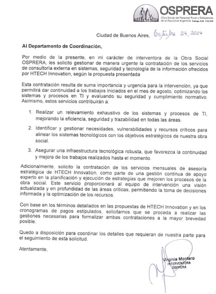 El contrato de Osprera con HTECH