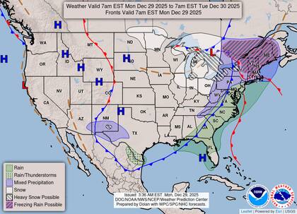 El corazón de la tormenta se sitúa sobre la costa sur del Lago Superior, donde el Servicio Meteorológico Nacional (NWS) prevé acumulaciones de nieve de hasta 61 centímetros