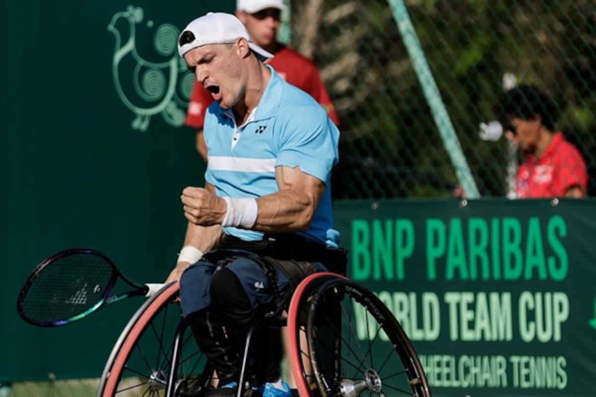 El cordobés Gustavo Fernández, referente del equipo argentino de tenis adaptado que ganó la medalla de bronce en el Mundial de Italia.