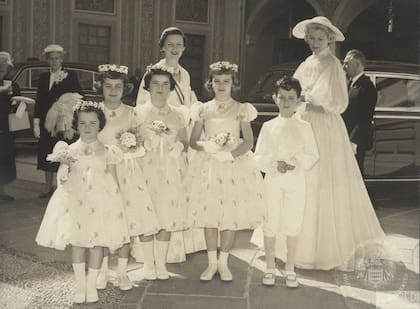 El cortejo en la boda de Grace Kelly con el príncipe Rainiero, con Christian de Massy