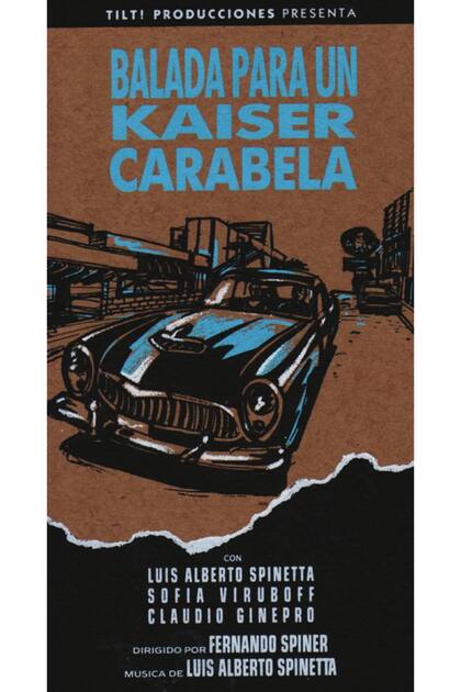 El cortometraje Balada para un Kaiser Carabela (1987), de Fernando Spiner, tiene al Flaco Spinetta de protagonista