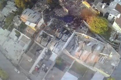 El cráter que dejó la explosión en Córdoba